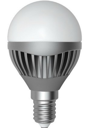 Светодиодная лампа LEDD 3W, 220V,  E14 алюминий, шар, (матовая)